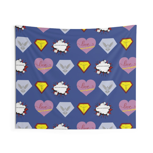 Jesus Is My Superhero Tapestry - Christian Wall Decor