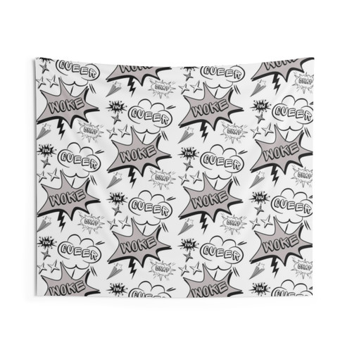 Queer Superhero Tapestry - Vibrant LGBTQIA+ Art