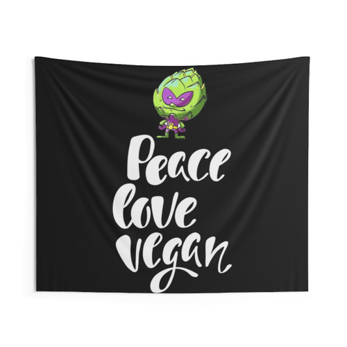Vegan Artichoke Alien Superhero Planet 9 Tapestry