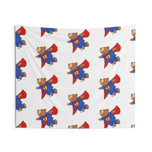 Superhero Teddy Bear Tapestry Wall Hanging