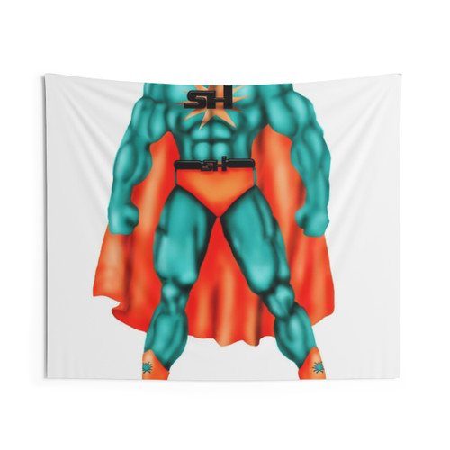 Superhero Sleeps Here Tapestry
