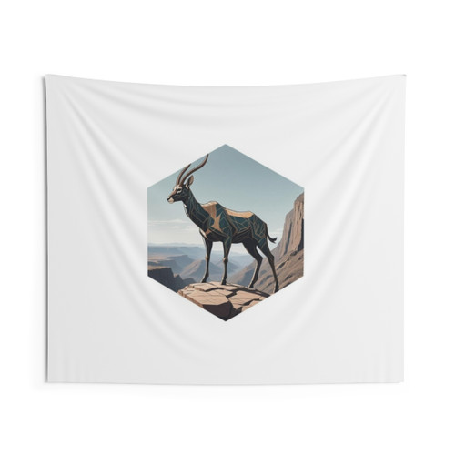 Antelope Superhero Cliff Tapestry Wall Hanging