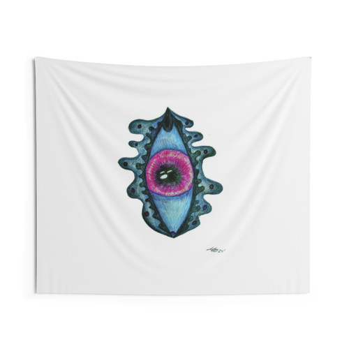 Psychedelic Blue Eye Tapestry