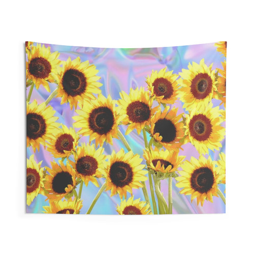 Trippy Sunflowers Tapestry Wall Hanging