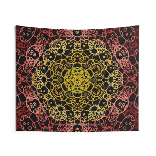 Trippy Mushroom Kaleidoscope Tapestry