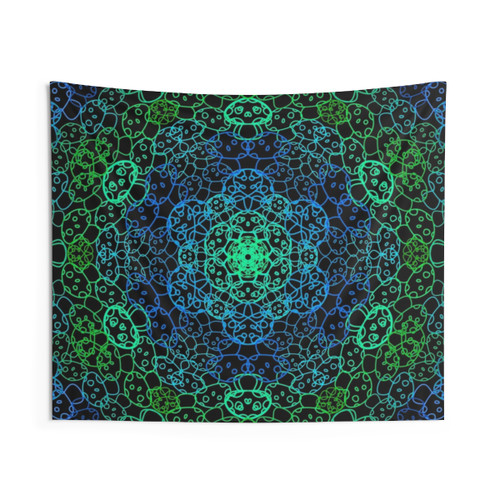 Trippy Mushroom Kaleidoscope Tapestry
