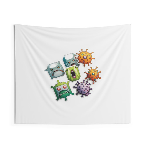Vibrant Alien Tapestry for Cosmic Home Decor