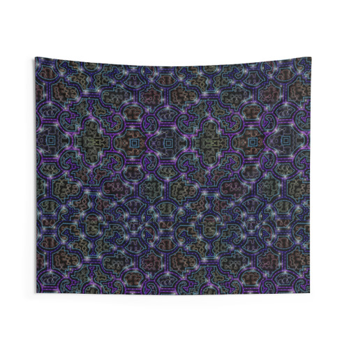 Visionary Shipibo Pattern Tapestry