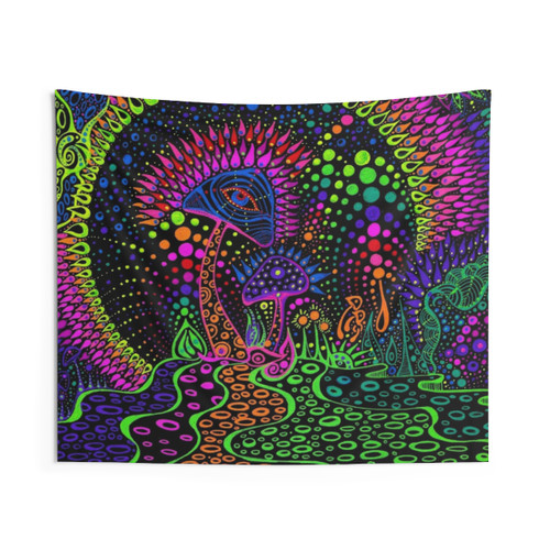 Trippy Mushroom Lava Tapestry
