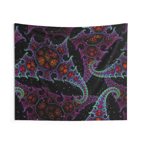 Colorful Octopus Tentacles Tapestry - Abstract Fractal Art
