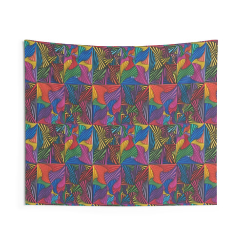 Colorful Influcks Abstract Tapestry Wall Hanging