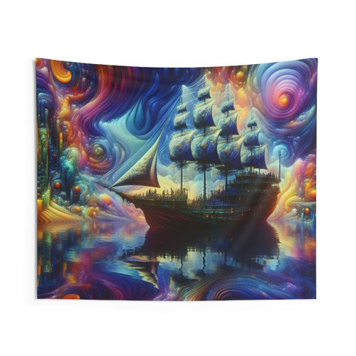 Psychedelic Tapestry Inspired by Hieronymus Bosch