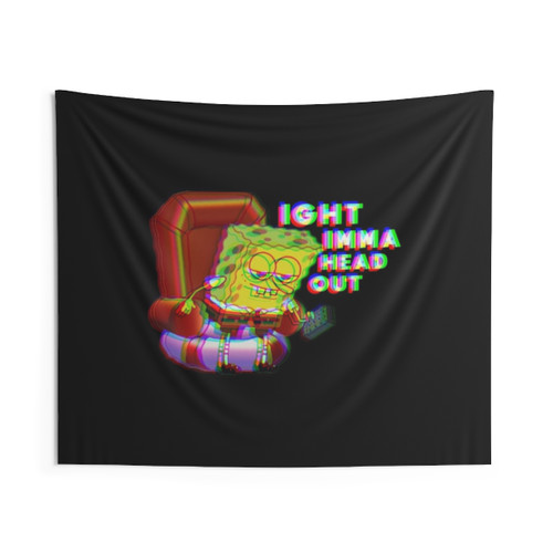 Trippy Spongebob Meme Tapestry