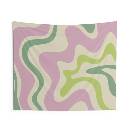 Retro Abstract Pastel Lavender Tapestry