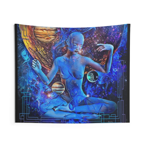 Space Cosmos Tapestry with Trippy Psychedelic Design