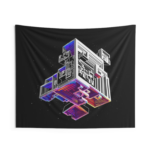 Bismuth Crystal Tapestry Wall Art