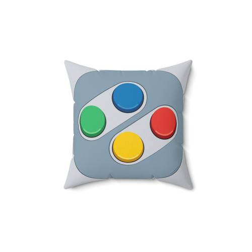 Retro Gaming Buttons Pillow