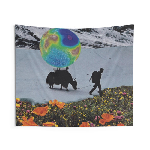 Summertime Collage Tapestry - Nature Inspired Wall Decor