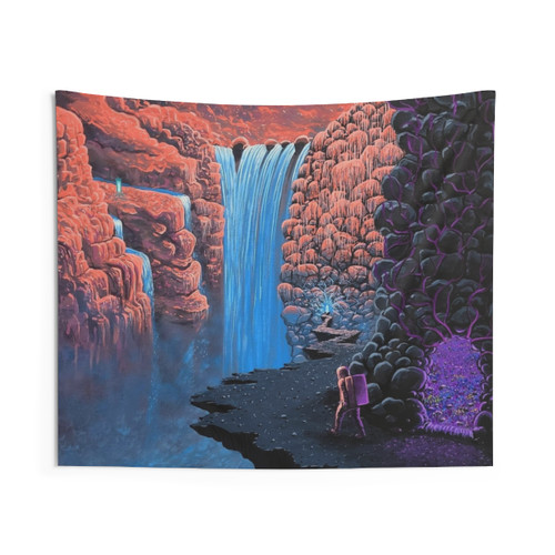 Going Forward Trippy Astronaut Tapestry