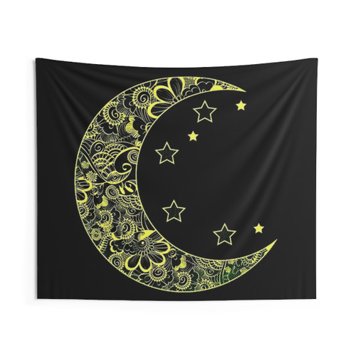Trippy Moon Tapestry Wall Hanging