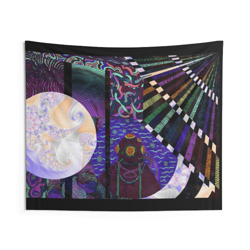 Psychedelic Color Diver Tapestry