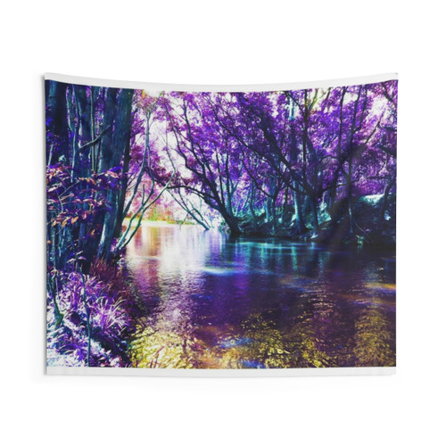 Promised Land Tapestry with Vibrant Floral and Nature Imagery
