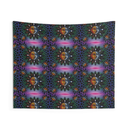 Cosmic Celestial Sun and Moon Tapestry Wall Hanging