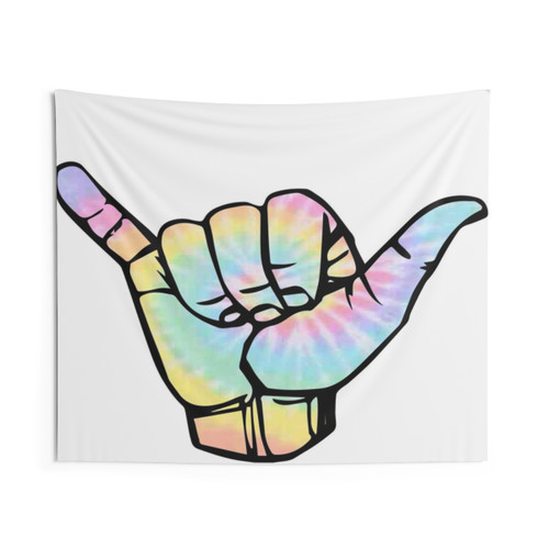Colorful Tie Dye Hang Loose Tapestry