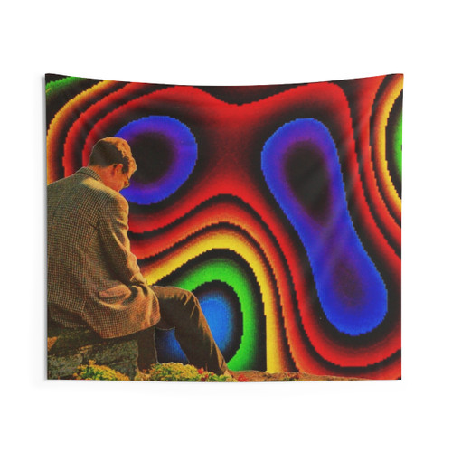 Vintage Psychedelic Tapestry Wall Hanging
