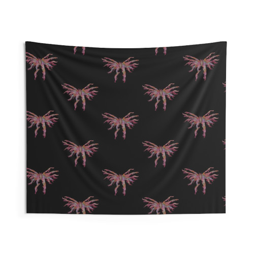Funky butterfly tapestry with abstract, trippy design