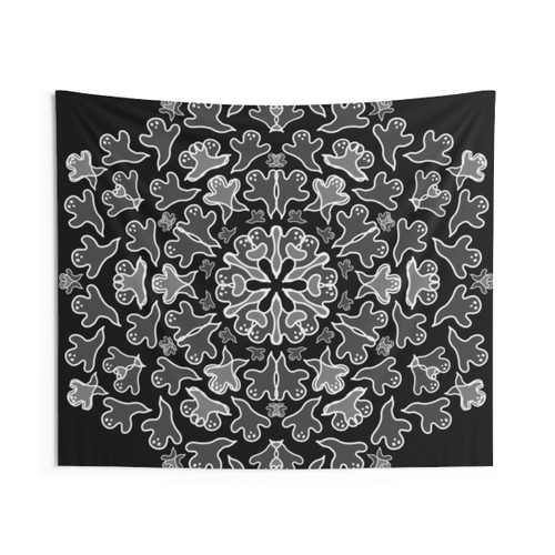 Cursed Kaleidoscope Ghosts Tapestry - Trippy Wall Hanging