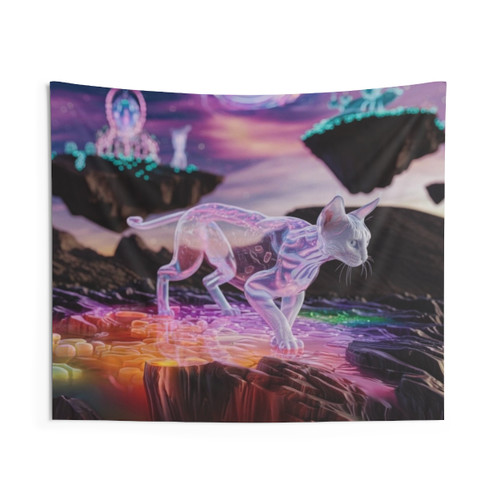 Psychedelic Sphynx Cat Tapestry