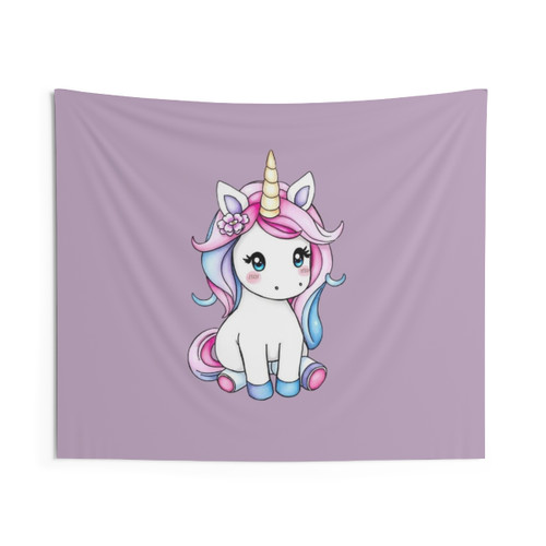 Colorful Unicorn Kawaii Tapestry
