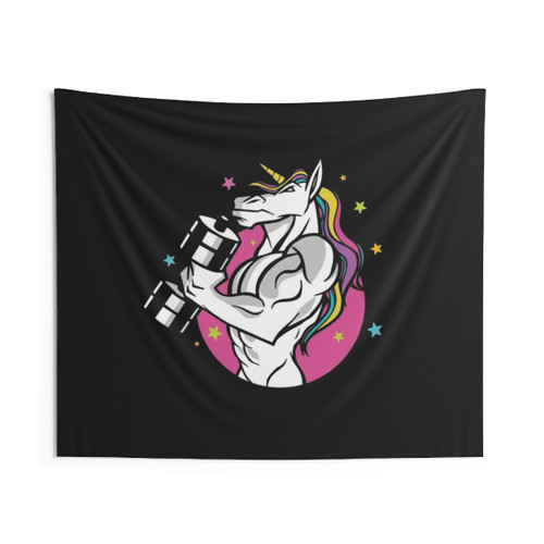 Workout Gym Unicorn Fitness Tapestry