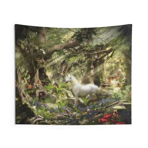 Mystical Unicorn Sanctuary Tapestry