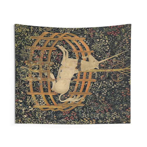 The Unicorn in Captivity Medieval Tapestry Wall Art