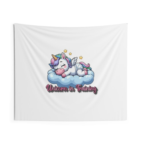 Cute Unicorn in Training Tapestry Design