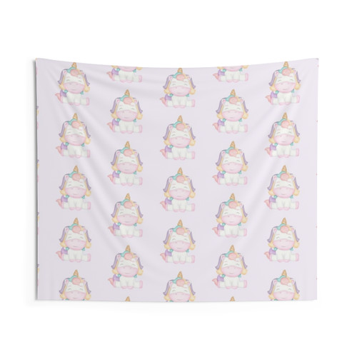 Pastel Kawaii Unicorn Tapestry