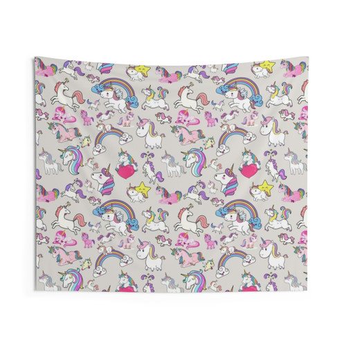 Elegant Wisteria Unicorn Tapestry