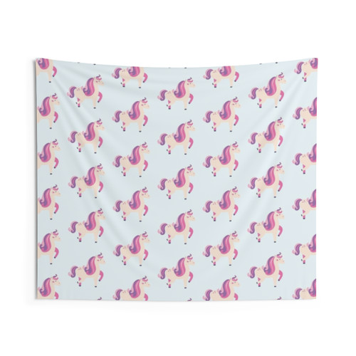 Cute pink unicorn pattern tapestry