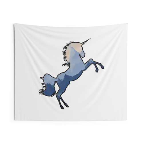Unicorn Mountain Double Exposure Tapestry