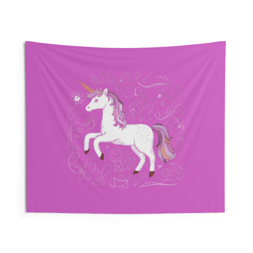 Colorful Unicorn Tapestry - Magical Fantasy Wall Hanging
