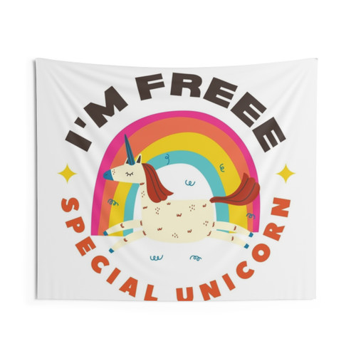 I'm Free Special Unicorn Tapestry Wall Hanging