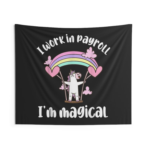 Unicorn Hearts Tapestry - Payroll, HR, Finance Department Gift