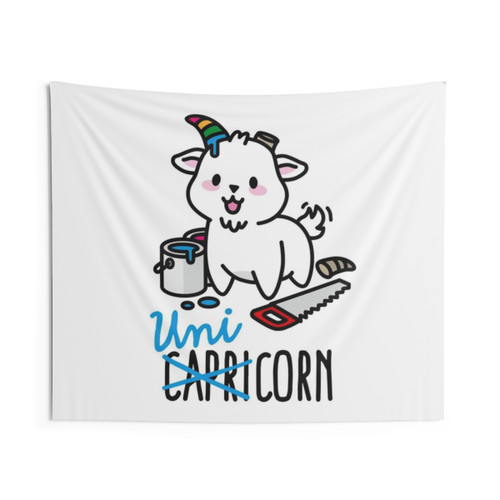 Cute Unicorn Capricorn Zodiac Tapestry