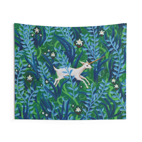 Wild and Free Unicorn Tapestry