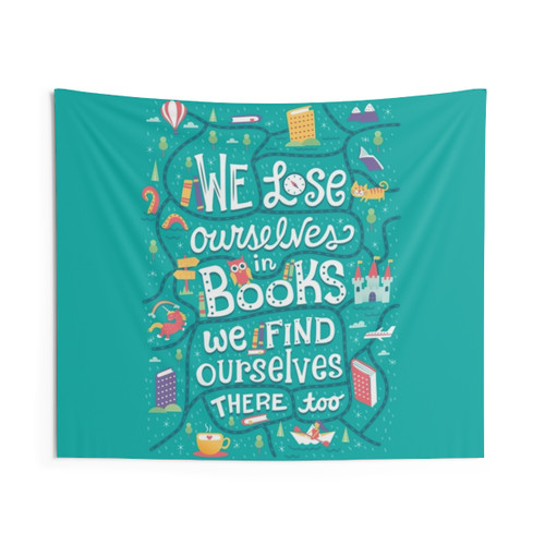 Bibliophile Unicorn Castle Tapestry