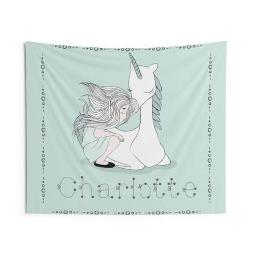 Charlotte Unicorn Tapestry - Mystical Wall Hanging