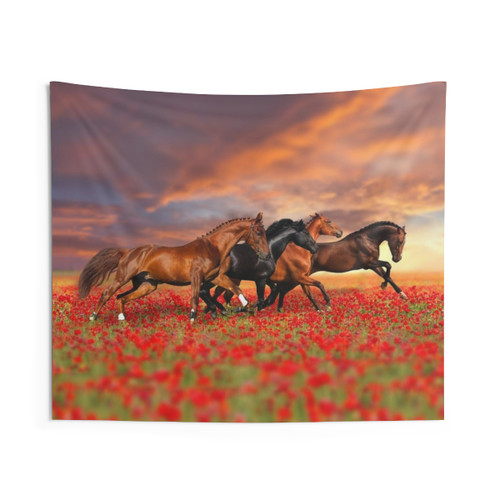 Gorgeous Running Horses Tapestry Wall Hanging