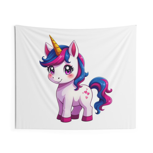 Cute Anime Unicorn Tapestry for Kawaii Home Decor